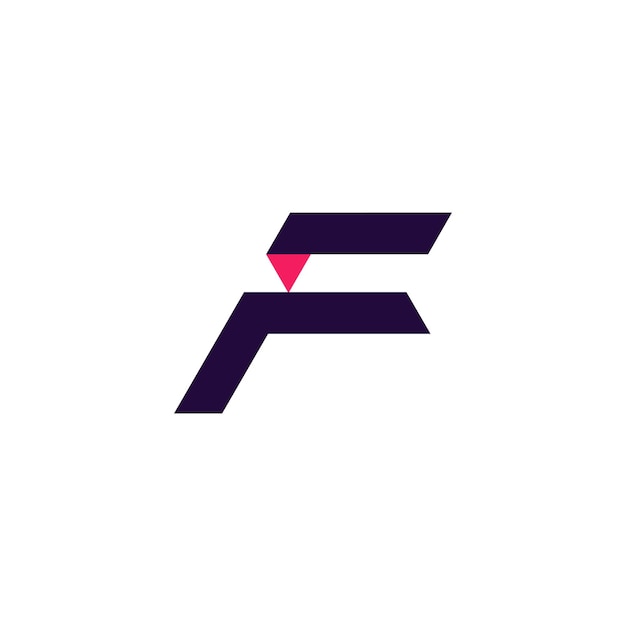 Vector de elemento de diseño de logotipo letra F con estilo moderno