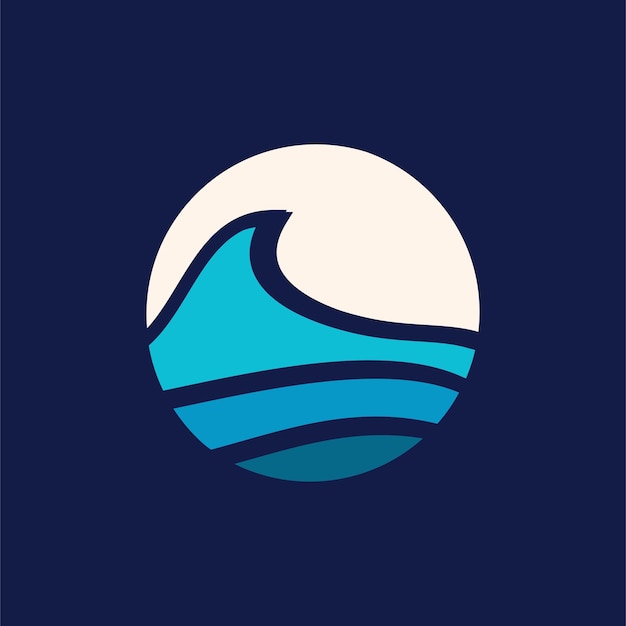 Vector de elemento de diseño de logotipo de ondas con concepto moderno creativo