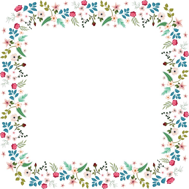 Vector vector de elemento de diseño último de marco floral decorativo
