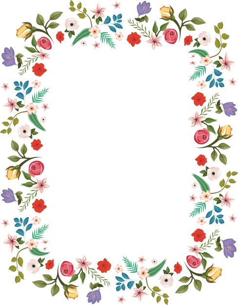 VECTOR DE ELEMENTO DE DISEÑO ÚLTIMO DE MARCO FLORAL DECORATIVO