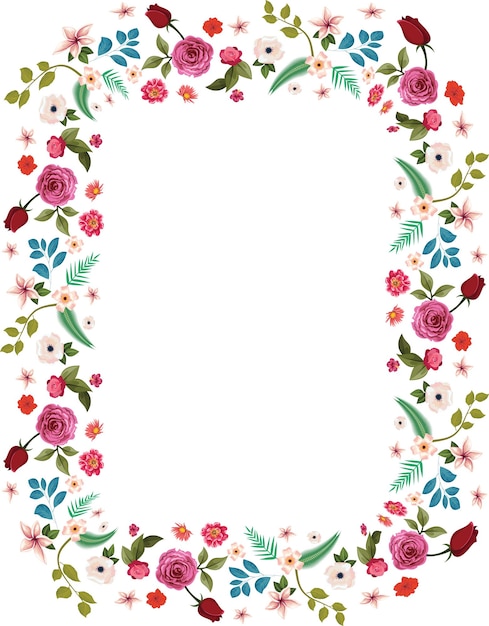 VECTOR DE ELEMENTO DE DISEÑO ÚLTIMO DE MARCO FLORAL DECORATIVO