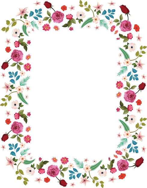 Vector de elemento de diseño último de marco floral decorativo