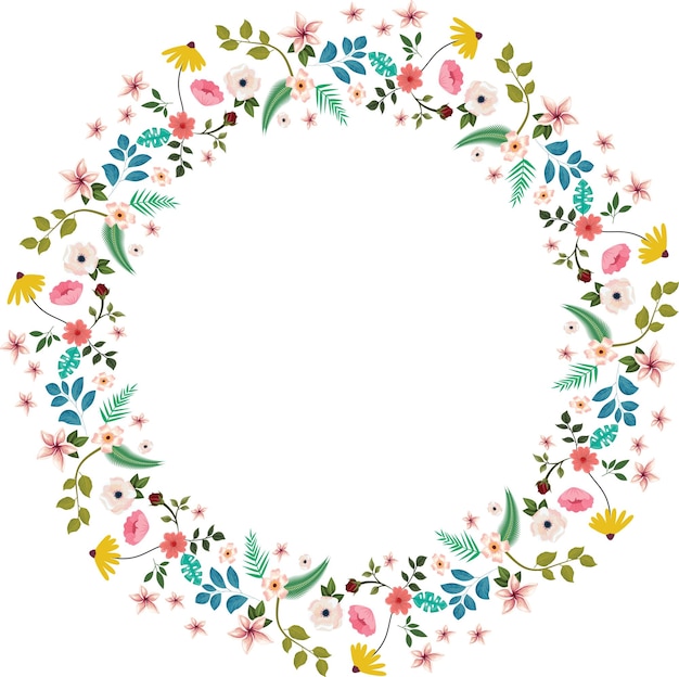 VECTOR DE ELEMENTO DE DISEÑO ÚLTIMO DE MARCO FLORAL DECORATIVO
