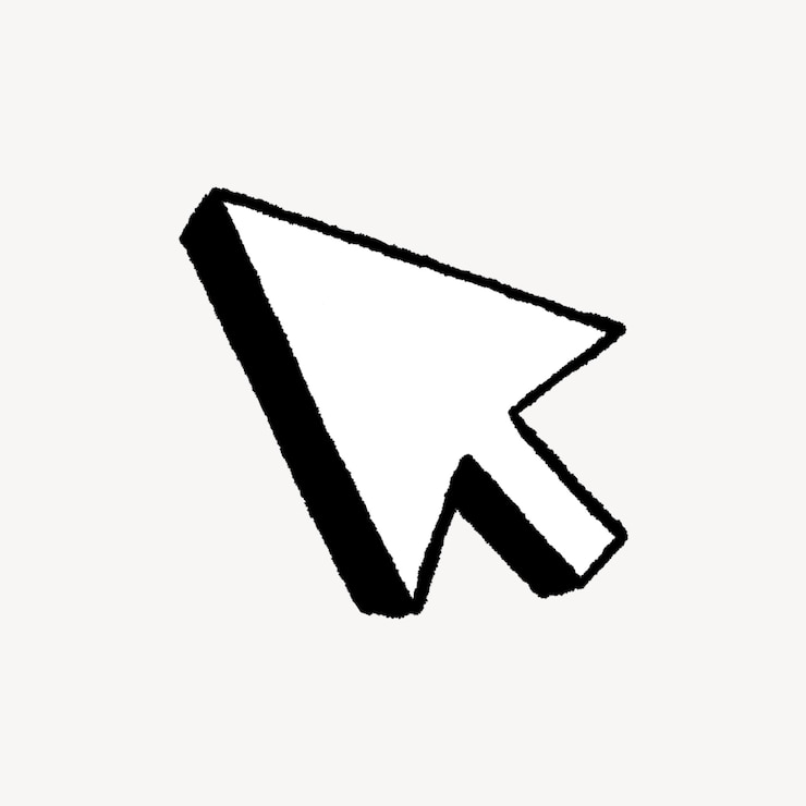 Vector vector de elemento de flecha del cursor negro
