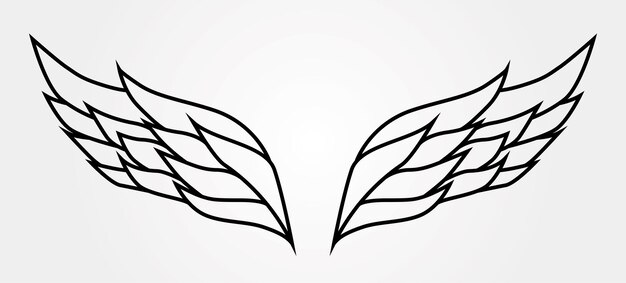 vector de elemento gráfico de alas frescas