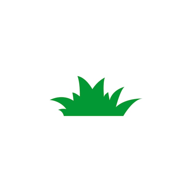 Vector elemento de hierba color verde natural