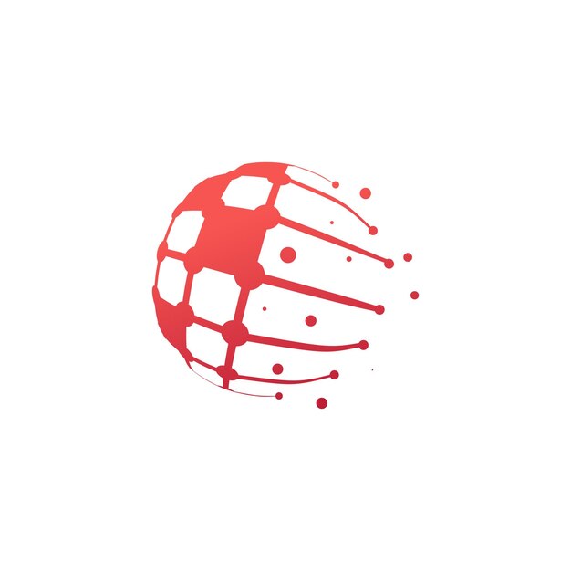 Vector de elemento de icono de diseño de logotipo de globo con estilo moderno