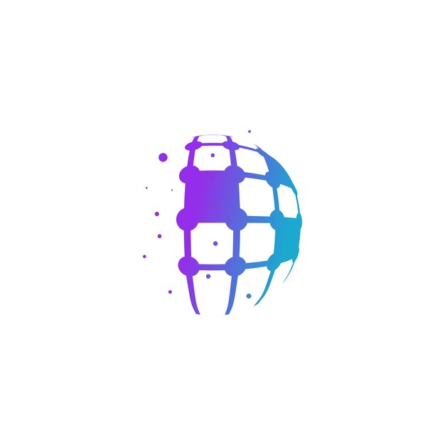 Vector de elemento de icono de diseño de logotipo de globo con estilo moderno