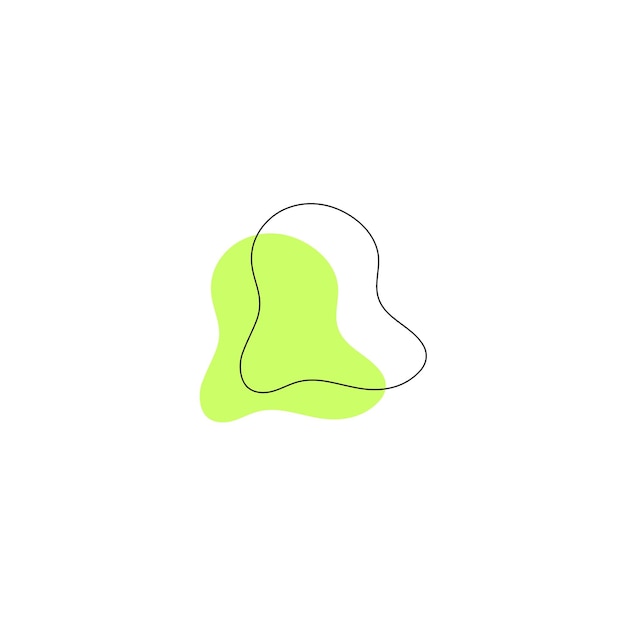 Vector de elemento de mancha color verde claro moderno