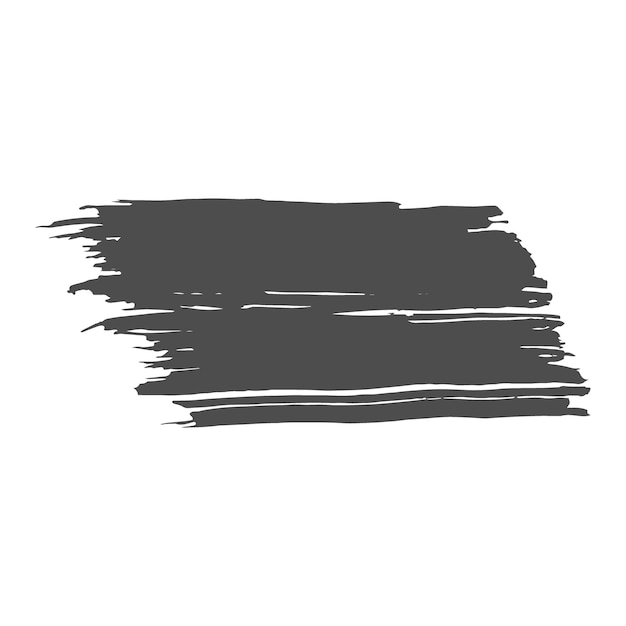 Vector de elemento de pincel establecido con gráfico de color negro