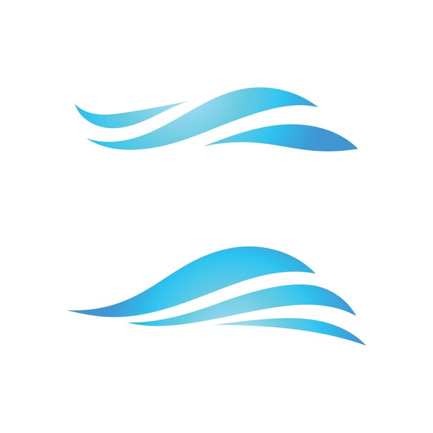 Vector de elemento de plantilla de logotipo de onda oceánica