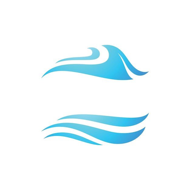 Vector de elemento de plantilla de logotipo de onda oceánica