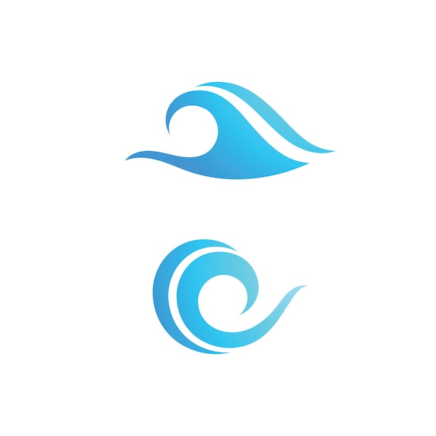 Vector de elemento de plantilla de logotipo de onda oceánica