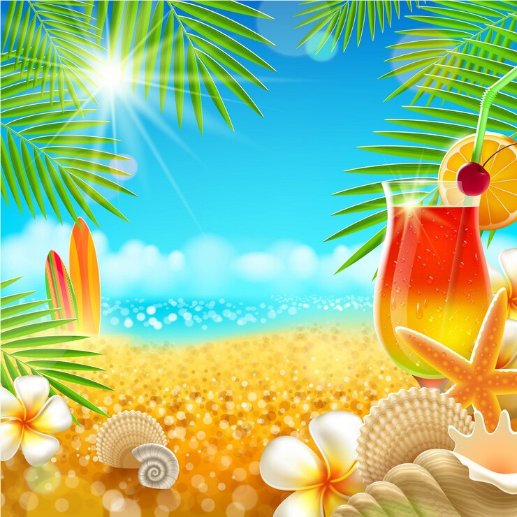 Vector de elemento de playa de verano