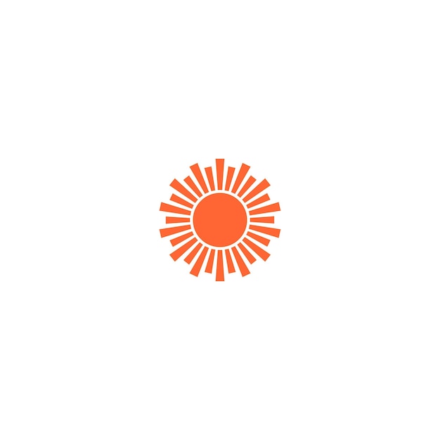 Vector del elemento sol concepto de color naranja