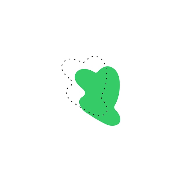Vector de elementos del conjunto de manchas verdes aislado