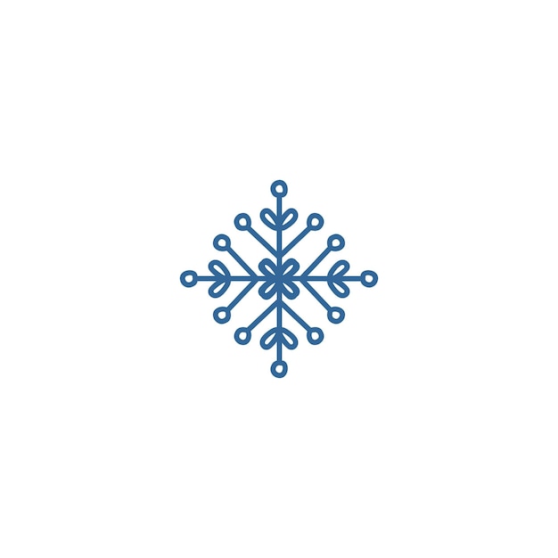 Vector de elementos de copo de nieve conjunto año nuevo
