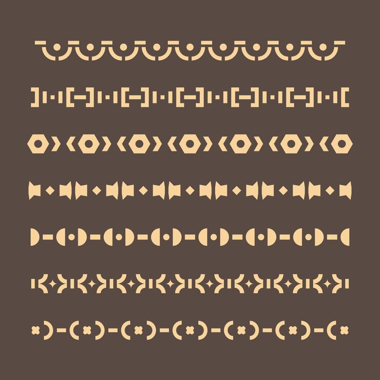 Vector de elementos de decoración de frontera