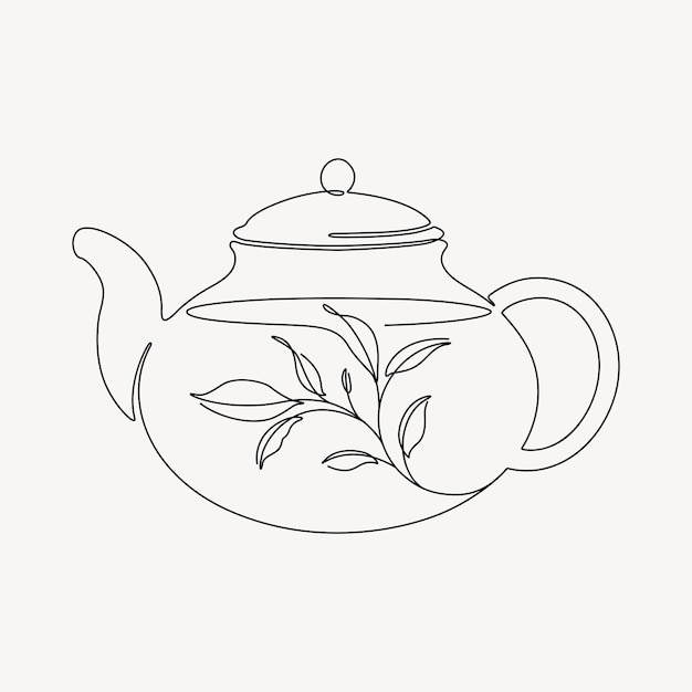 Vector de elementos de diseño de ilustraciones estéticas para preparar té