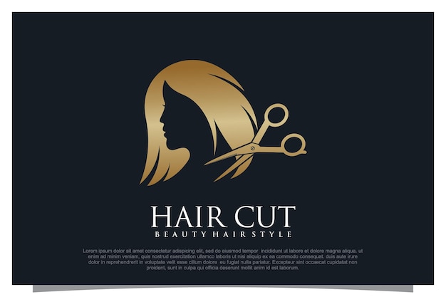 Vector vector de elementos de diseño de logotipo de corte de pelo para su negocio