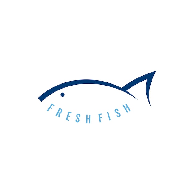 Vector de elementos de diseño de logotipo de peces con idea creativa