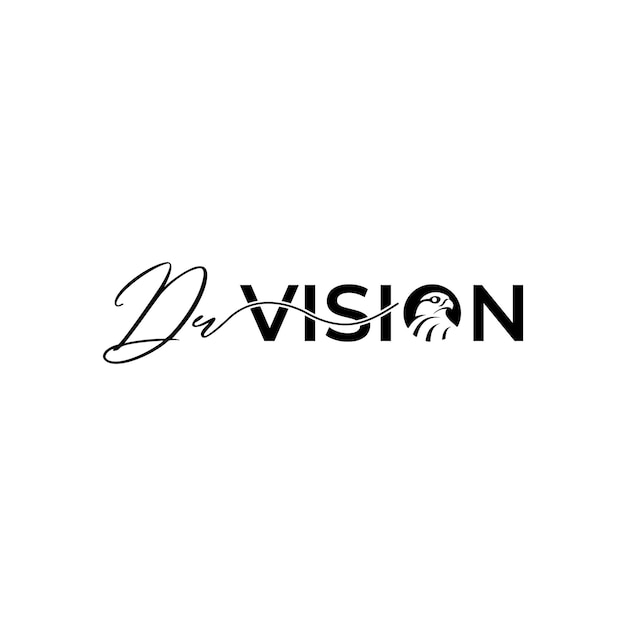 Vector de elementos de diseño de texto del logotipo drvision