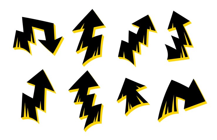 Vector de elementos gráficos con flecha de estilo callejero abstract