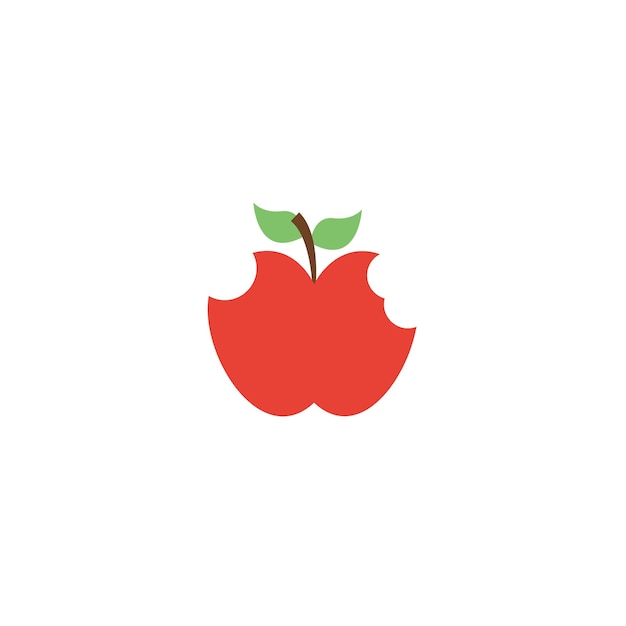 el vector de elementos lindo para niños manzana