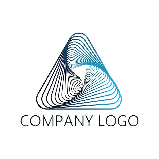 Vector de elementos del logotipo de la empresa de diseño radial