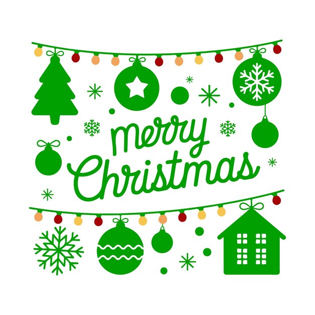 Vector de los elementos de Navidad