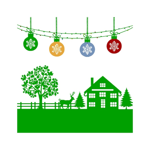 Vector de los elementos de Navidad