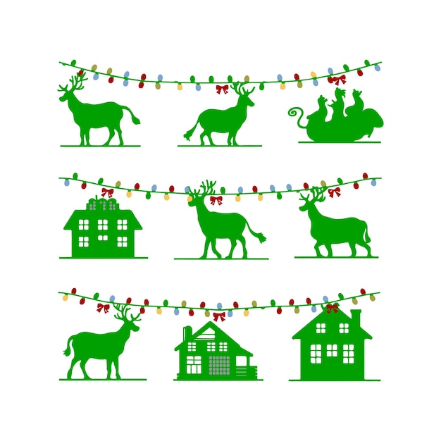 Vector de los elementos de Navidad