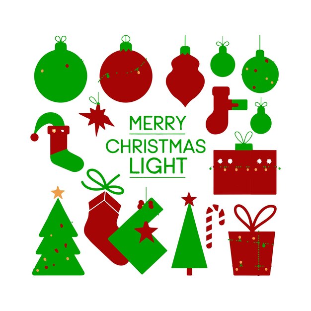 Vector de los elementos de Navidad
