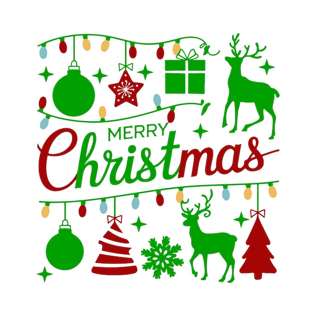 Vector de los elementos de Navidad