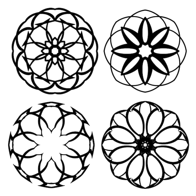 Vector de elementos ornamentales mandala