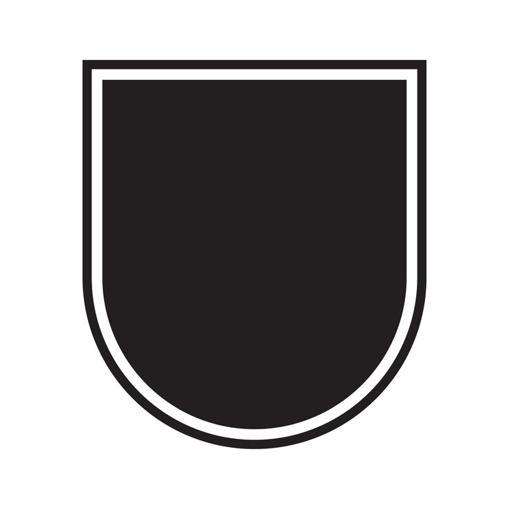 Vector de emblema de escudo en blanco