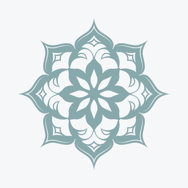 Vector de emblema de mandala floral Belleza de la naturaleza y simetría intrincada en un diseño cautivador