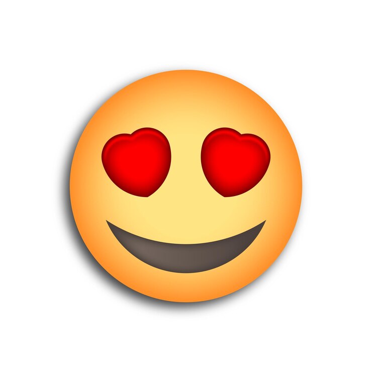 Vector de emoji de corazón en 3D
