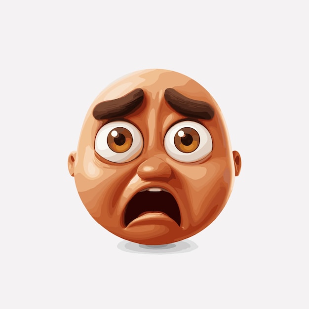 Vector de emoji de rostro suplicante sobre un fondo blanco