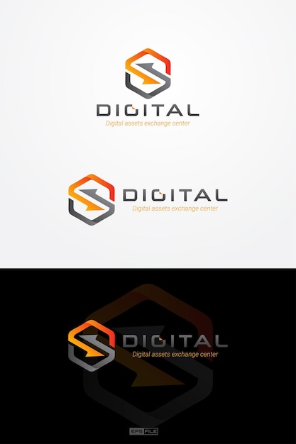 Vector de empresa de logotipo creativo degradado