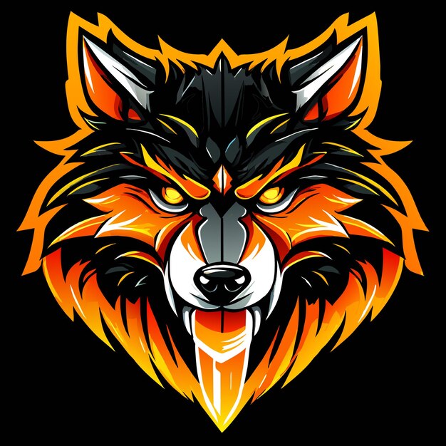 Vector encantador del lobo perfecto para la excelencia de la marca