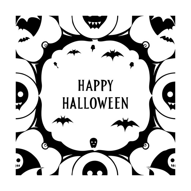 Vector de encuadre de Halloween espeluznante de época