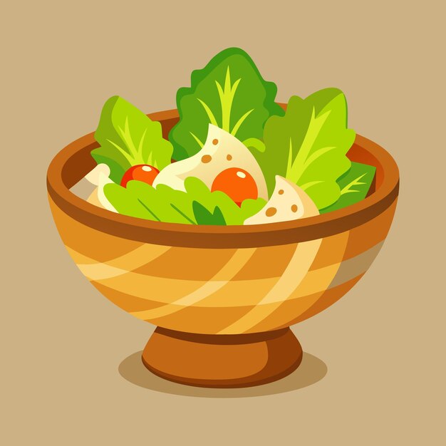Vector de ensalada César