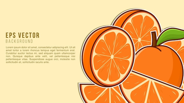 Vector EPS abstracto de fondo de forma de fruta naranja