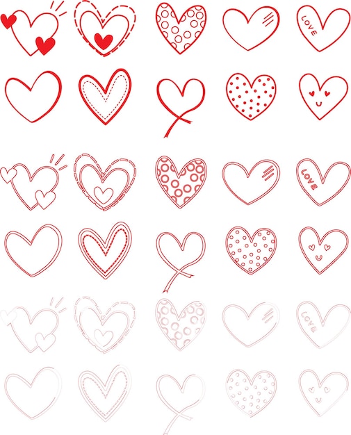 Vector eps de corazón y archivo cortado Paquete de diseño de vector de amor Descarga gratuita