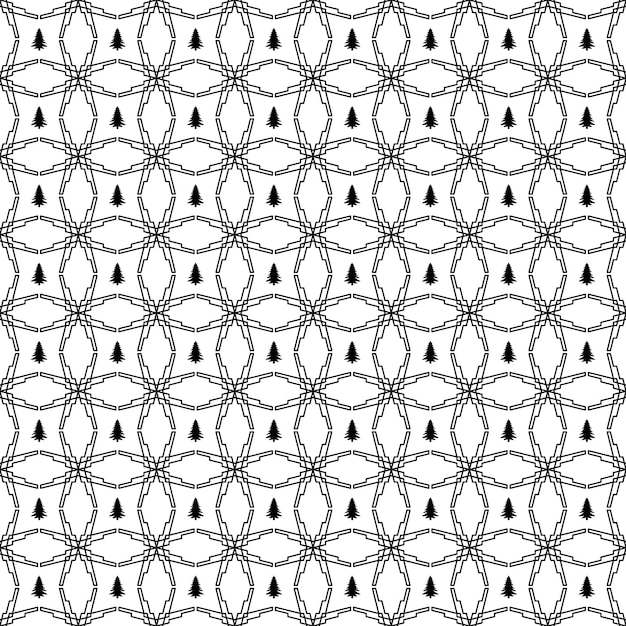 Vector EPS de patrón de árbol transparente. Textura con estilo moderno Patrón de árbol negro