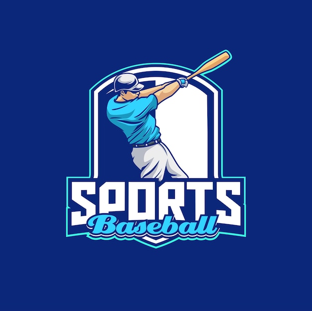 Vector del equipo del logotipo de la insignia de béisbol