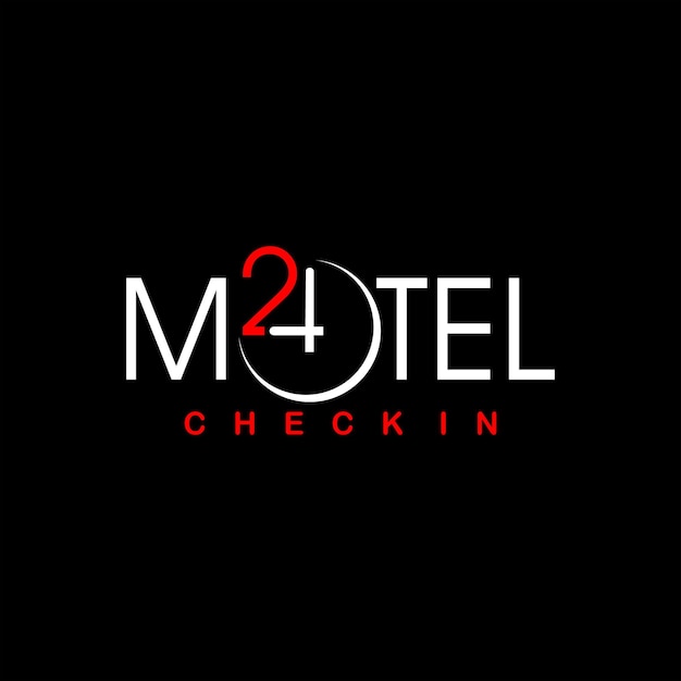 Vector de error de diseño de logotipo de motel simple