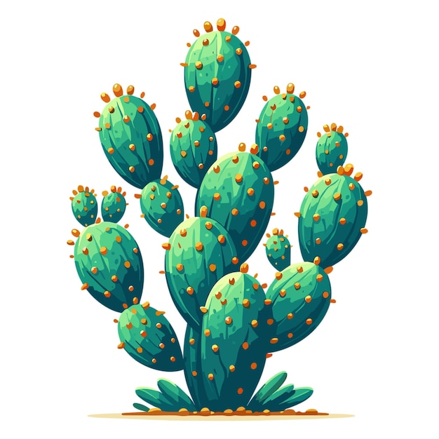 Vector el vector es el clipart de la planta de cactus opuntia