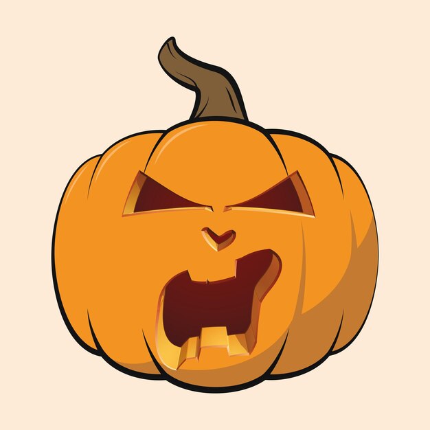 Vector es el emoticon de la calabaza 13